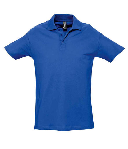 SOL'S Spring II Heavy Cotton Piqué Polo Shirt in Royal Blue