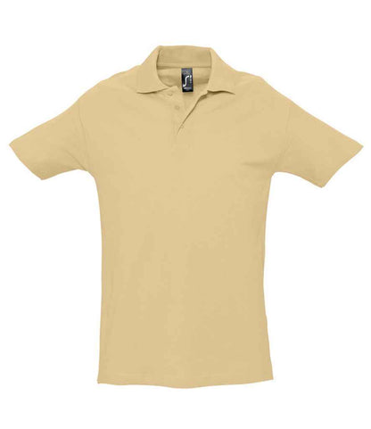 SOL'S Spring II Heavy Cotton Piqué Polo Shirt in Sand