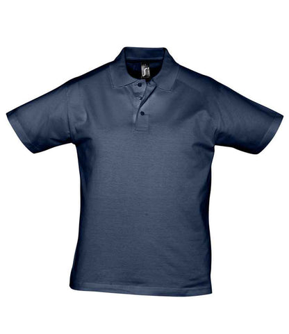 SOL'S Prescott Cotton Jersey Polo Shirt in French Navy