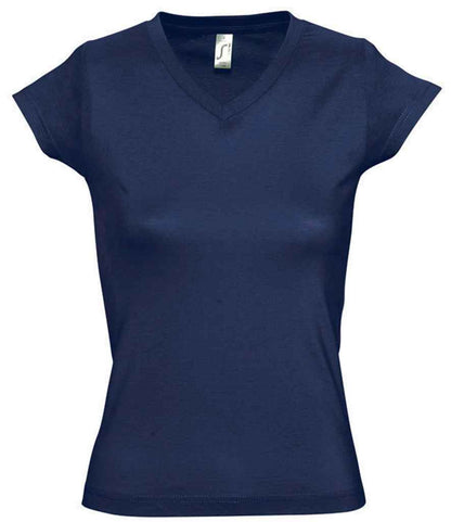 SOL'S Ladies Moon V Neck T-Shirt - French Navy