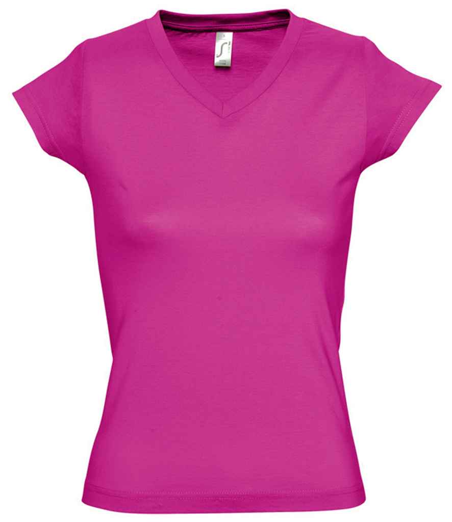 SOL'S Ladies Moon V Neck T-Shirt - Fuchsia