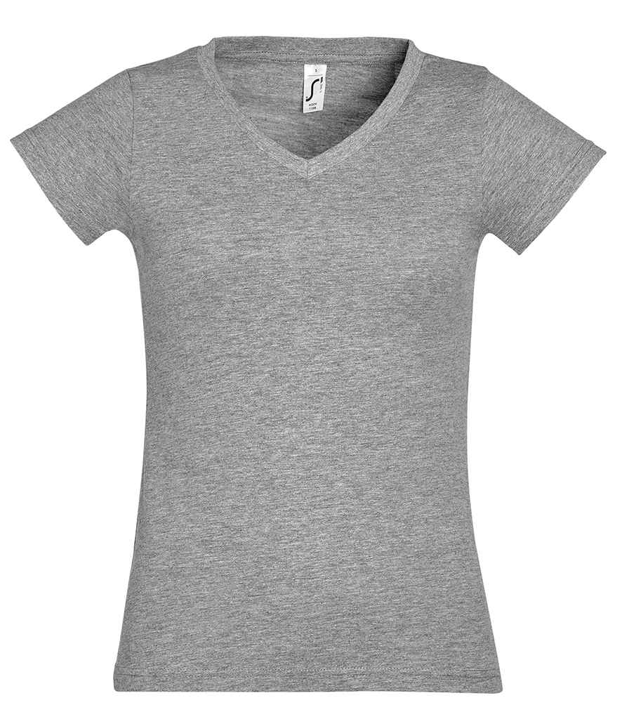 SOL'S Ladies Moon V Neck T-Shirt - Grey Marl