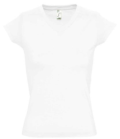 SOL'S Ladies Moon V Neck T-Shirt - White