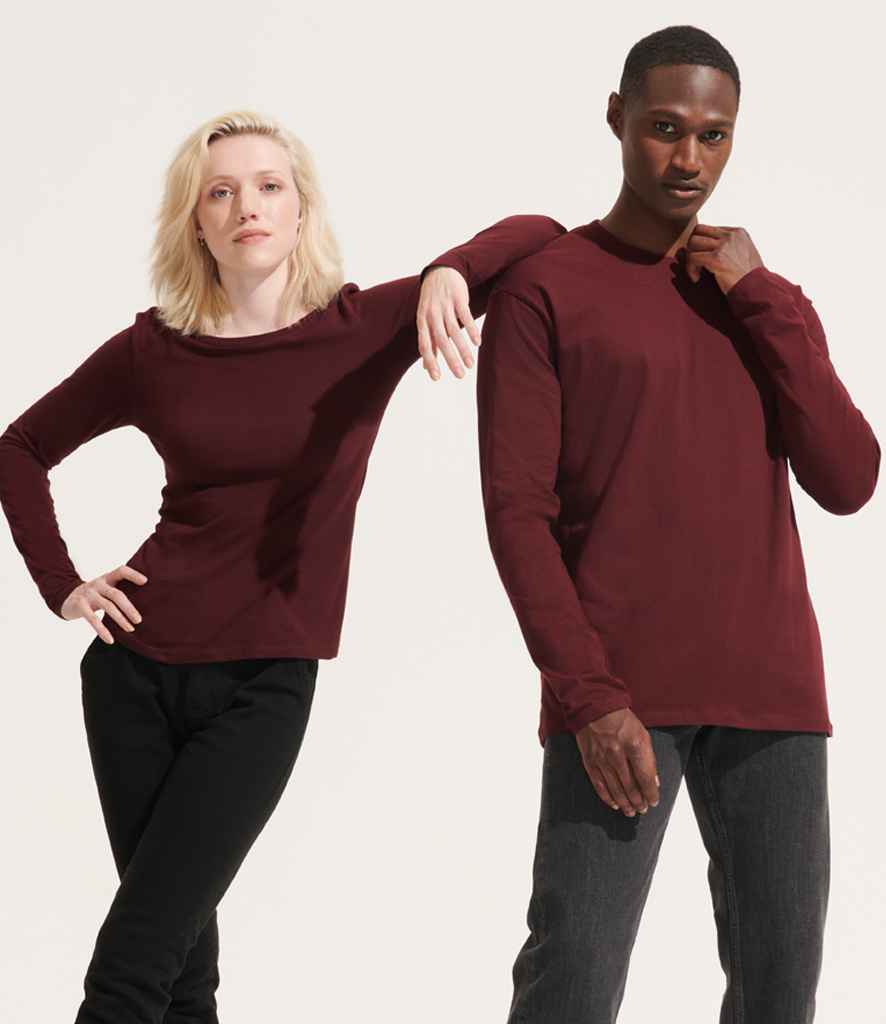 SOL'S Monarch Long Sleeve T-Shirt - Oxblood