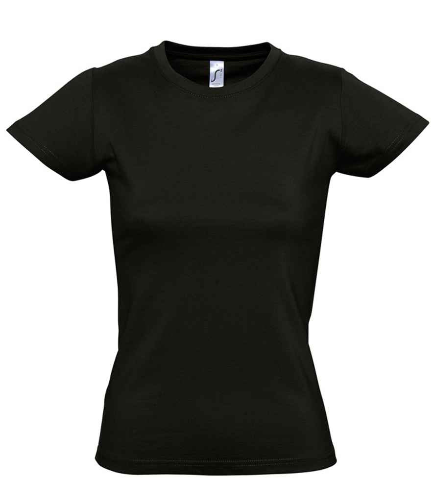 SOL'S Ladies Imperial Heavy T-Shirt in Deep Black