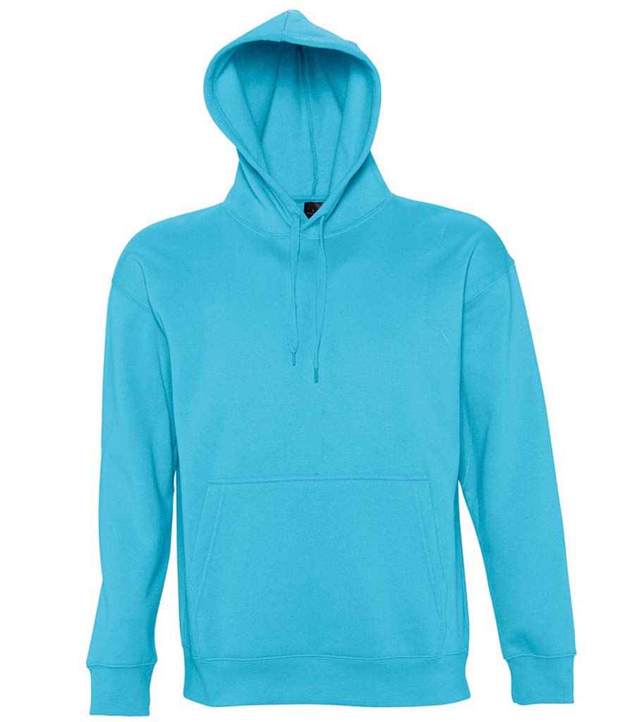 SOL'S Unisex Slam Hooded Sweatshirt in Turquoise Blue