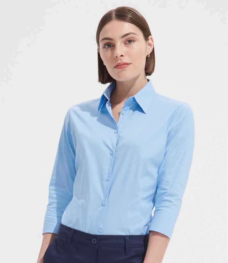 SOL'S Ladies Effect 3/4 Sleeve Fitted Shirt - model image