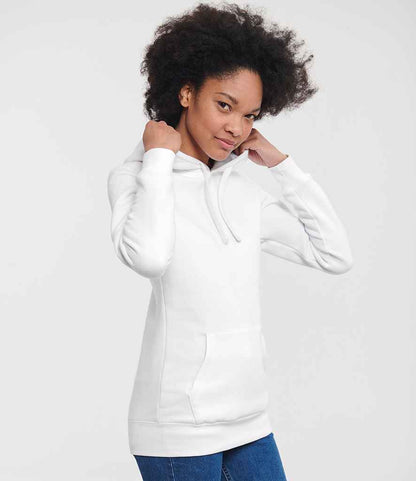 Russell Russell Athletic Ladies Authentic Hooded Sweatshirt White