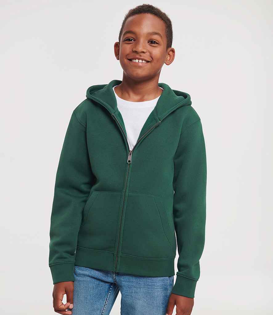 Russell Russell Athletic Kids Authentic Zip Hooded Sweatshirt Bottle Green