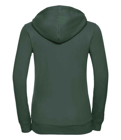 Russell Russell Athletic Ladies Authentic Zip Hooded Sweatshirt Bottle Green