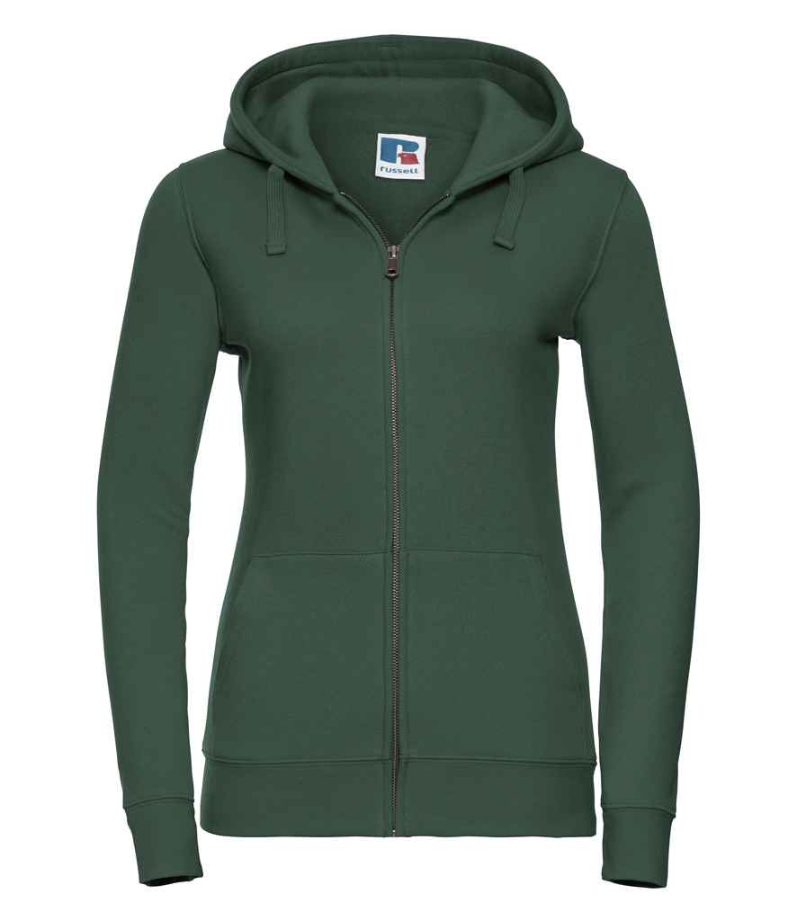 Russell Russell Athletic Ladies Authentic Zip Hooded Sweatshirt Bottle Green