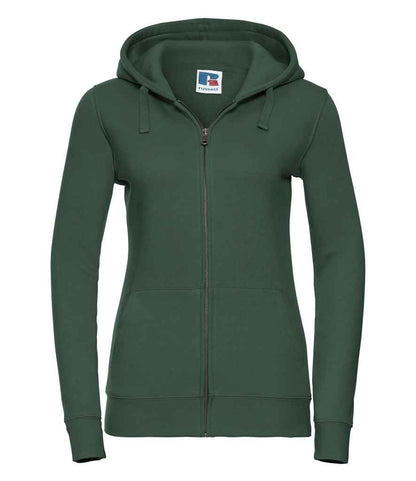 Russell Russell Athletic Ladies Authentic Zip Hooded Sweatshirt Bottle Green