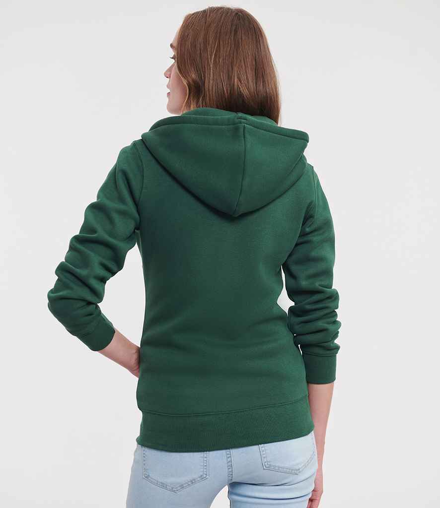 Russell Russell Athletic Ladies Authentic Zip Hooded Sweatshirt Bottle Green