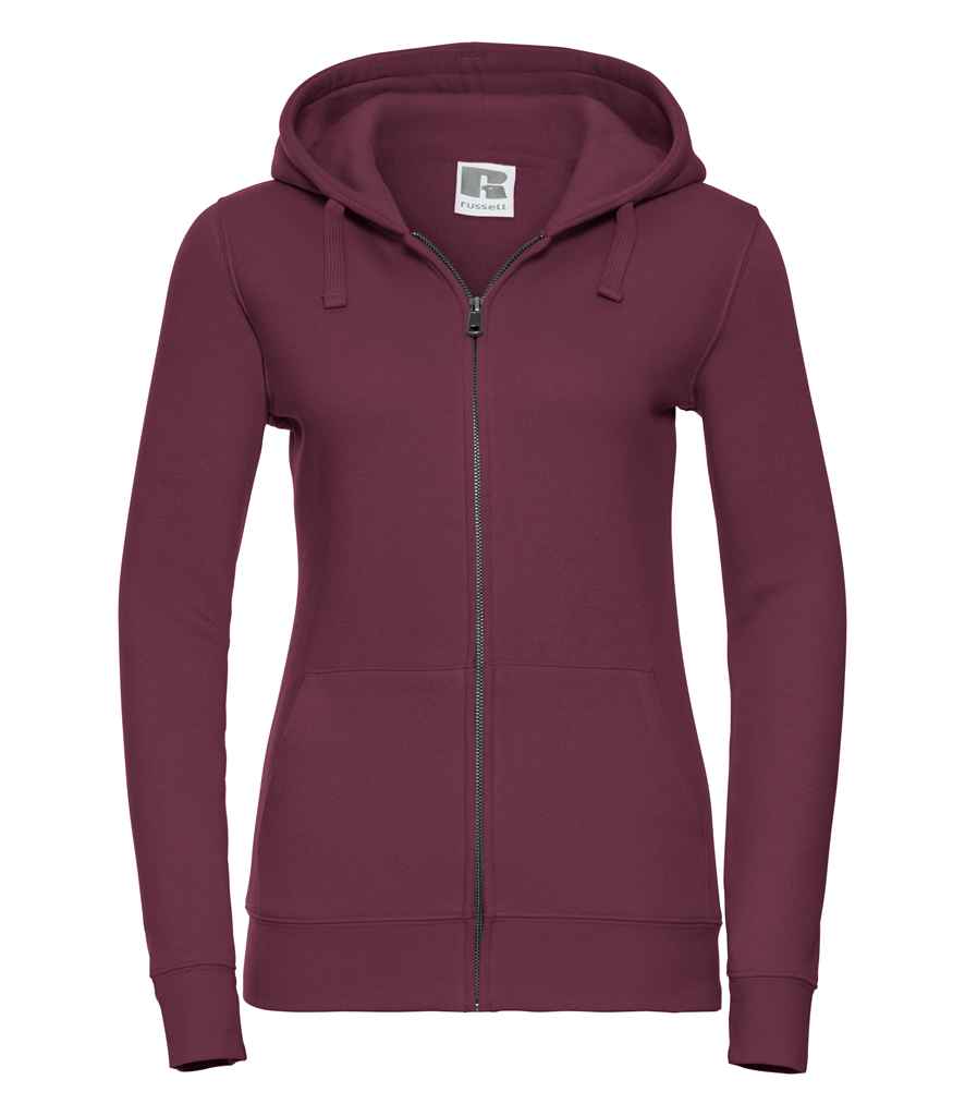 Russell Russell Athletic Ladies Authentic Zip Hooded Sweatshirt Burgundy