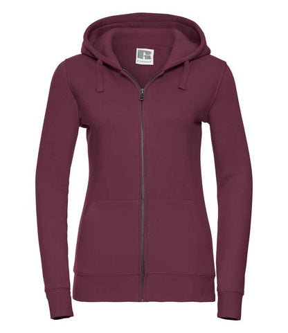 Russell Russell Athletic Ladies Authentic Zip Hooded Sweatshirt Burgundy