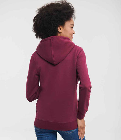 Russell Russell Athletic Ladies Authentic Zip Hooded Sweatshirt Burgundy