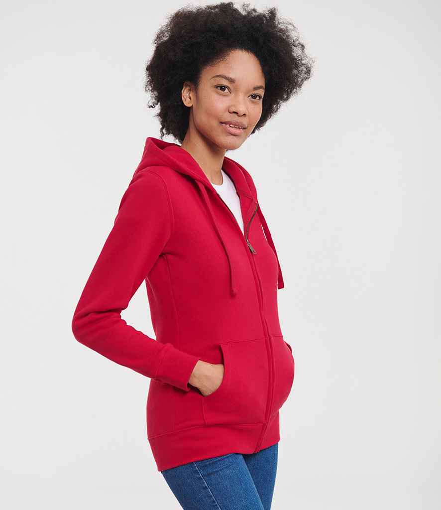 Russell Russell Athletic Ladies Authentic Zip Hooded Sweatshirt Classic Red