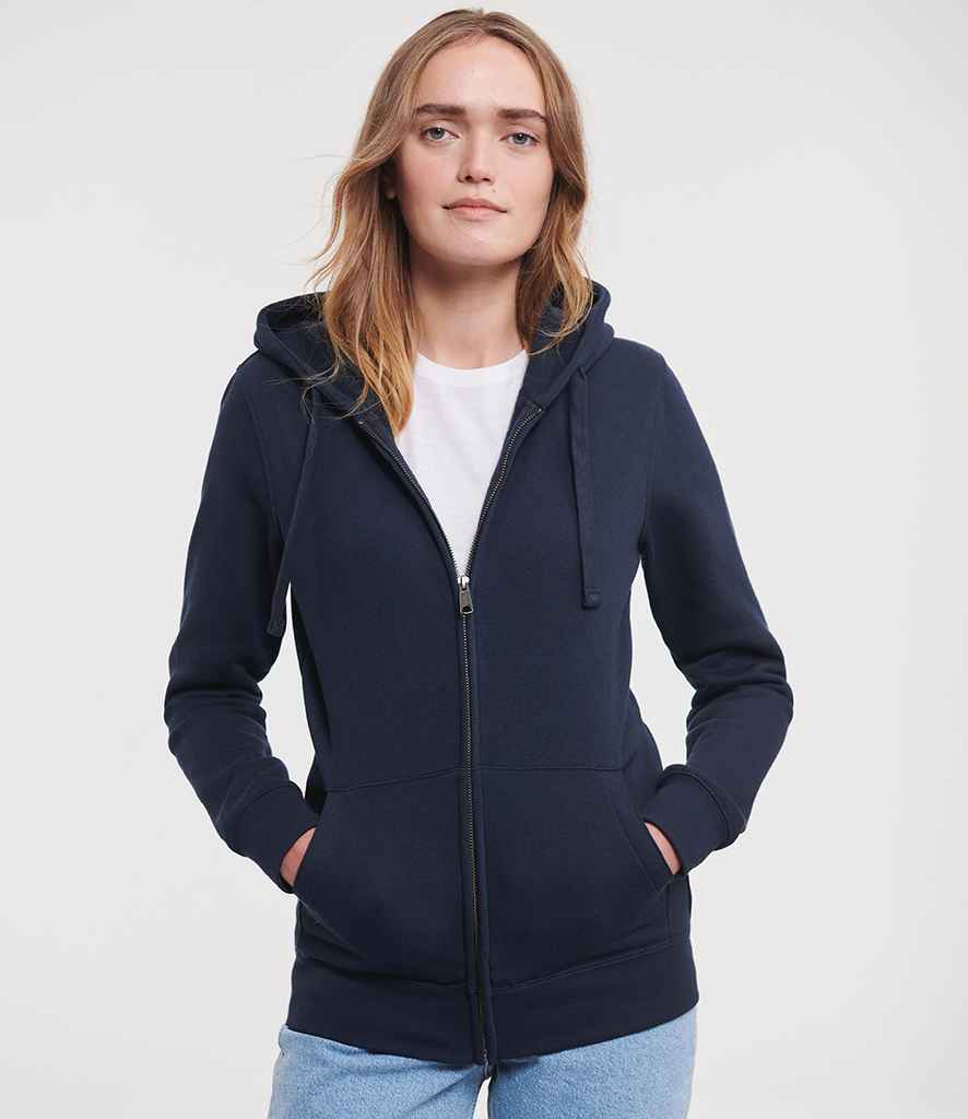 Russell Russell Athletic Ladies Authentic Zip Hooded Sweatshirt French Navy