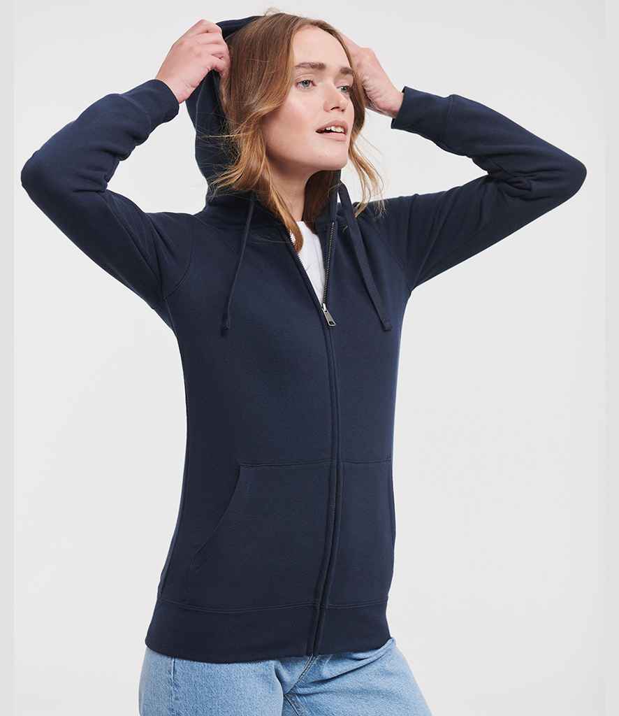 Russell Russell Athletic Ladies Authentic Zip Hooded Sweatshirt French Navy