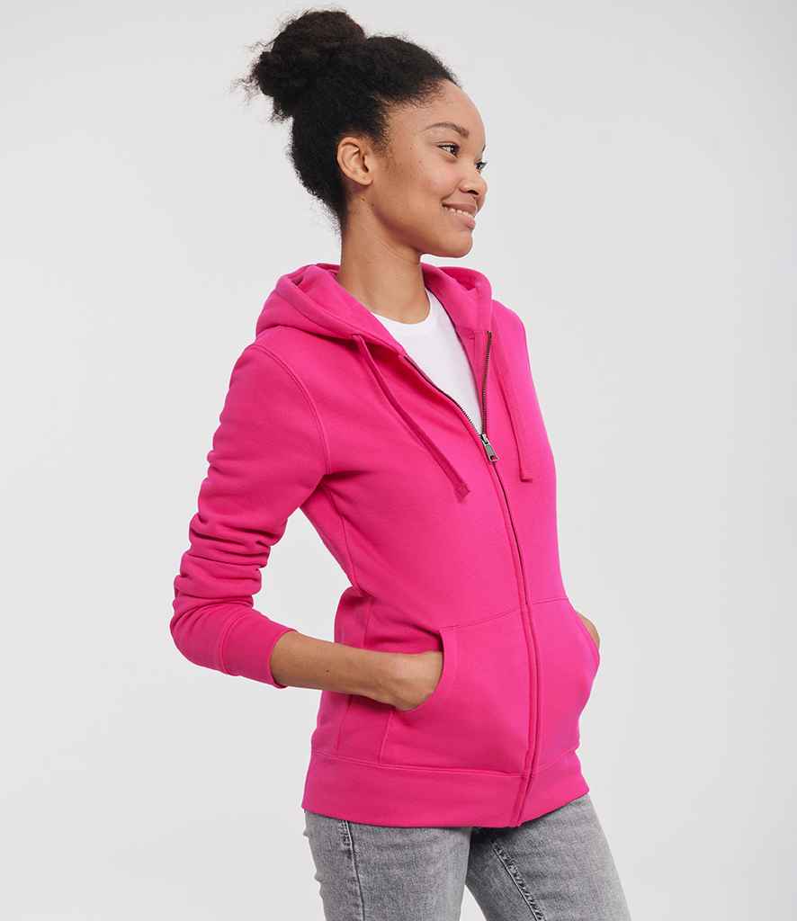 Russell Russell Athletic Ladies Authentic Zip Hooded Sweatshirt Fuchsia