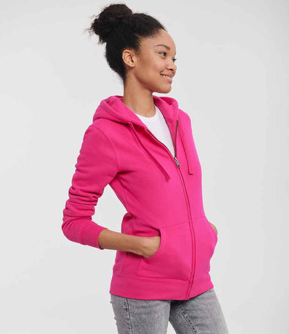 Russell Russell Athletic Ladies Authentic Zip Hooded Sweatshirt Fuchsia