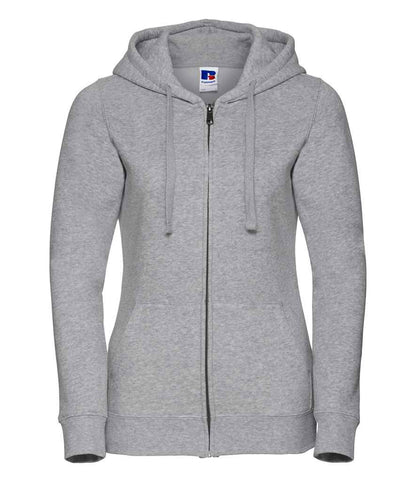 Russell Russell Athletic Ladies Authentic Zip Hooded Sweatshirt Light Oxford