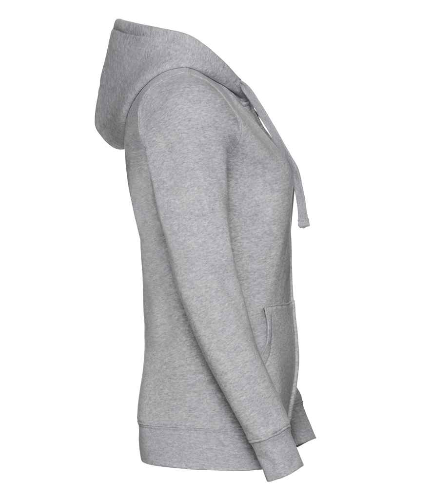 Russell Russell Athletic Ladies Authentic Zip Hooded Sweatshirt Light Oxford