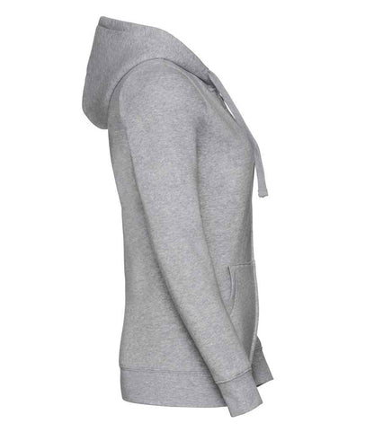 Russell Russell Athletic Ladies Authentic Zip Hooded Sweatshirt Light Oxford