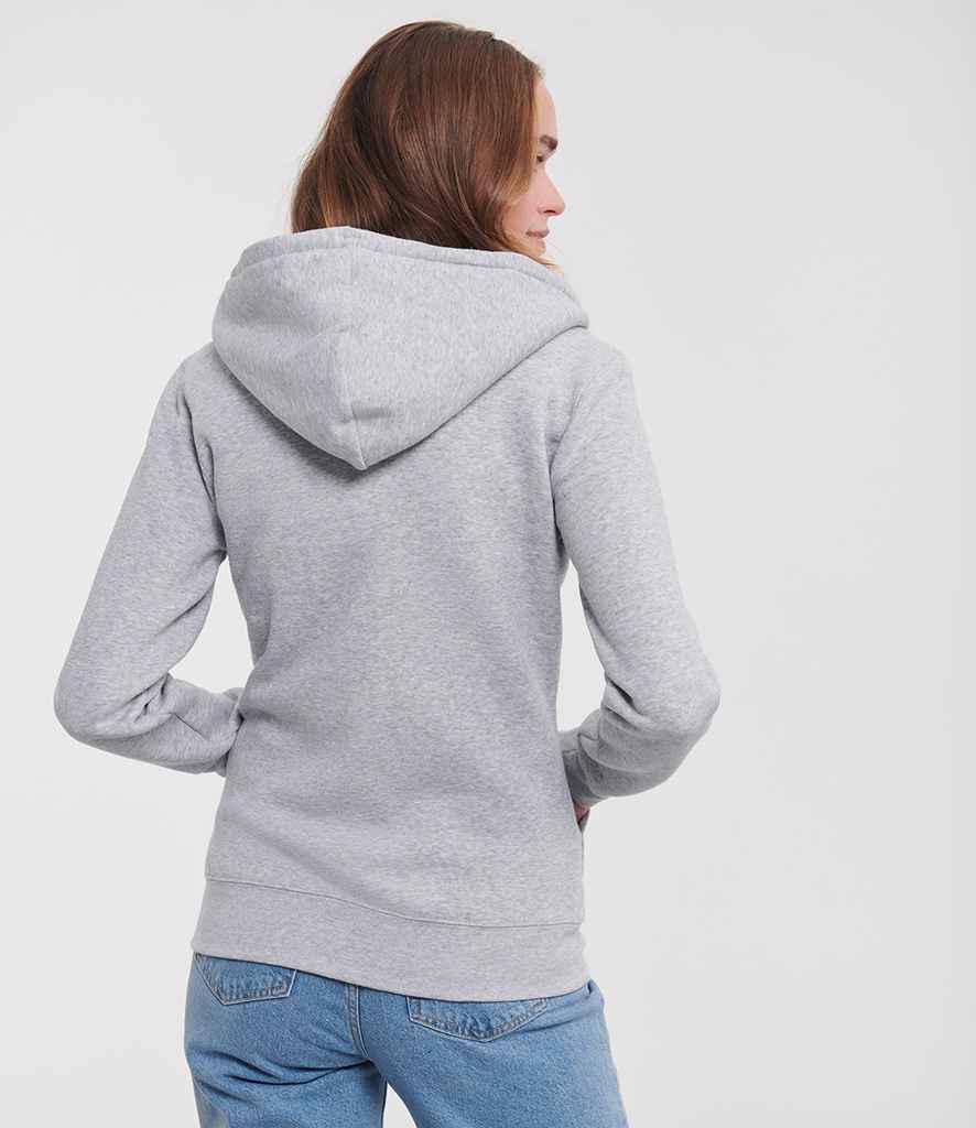 Russell Russell Athletic Ladies Authentic Zip Hooded Sweatshirt Light Oxford