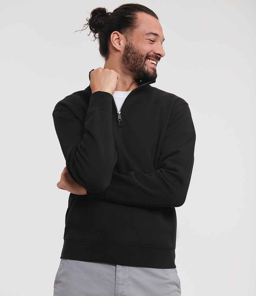 Russell Russell Athletic Authentic Zip Neck Sweatshirt Black