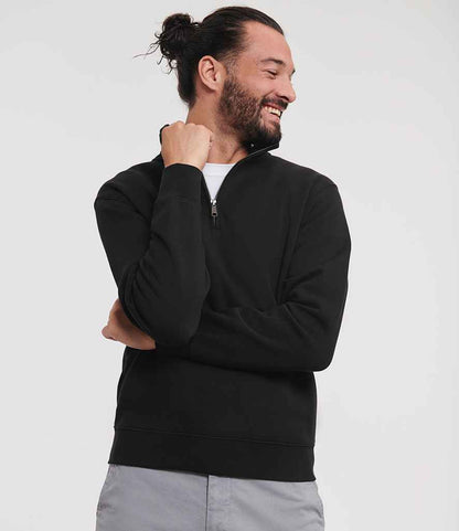 Russell Russell Athletic Authentic Zip Neck Sweatshirt Black