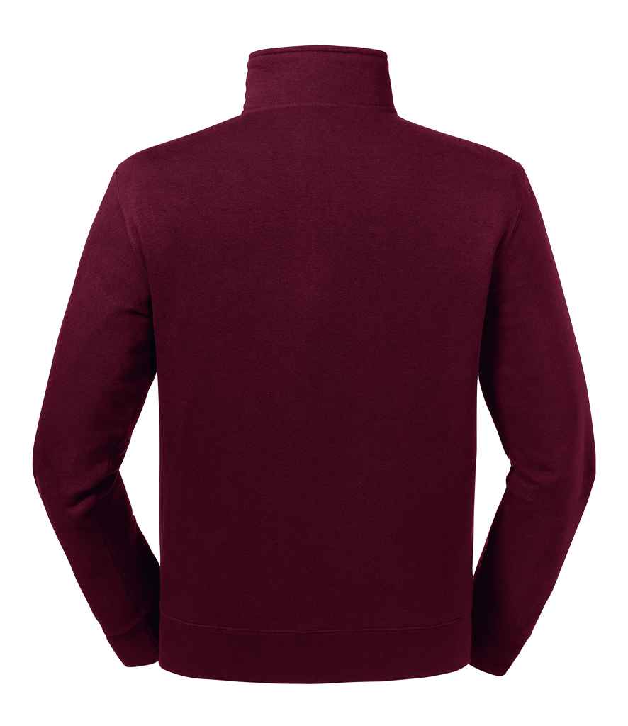 Russell Russell Athletic Authentic Zip Neck Sweatshirt Burgundy