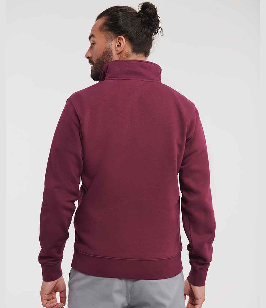 Russell Russell Athletic Authentic Zip Neck Sweatshirt Burgundy