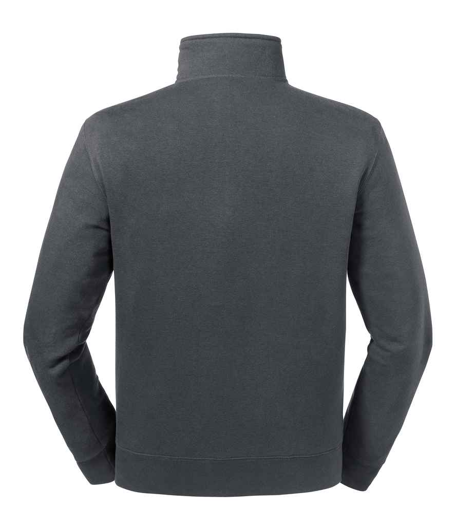 Russell Russell Athletic Authentic Zip Neck Sweatshirt Convoy Grey