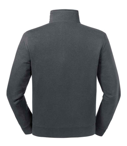 Russell Russell Athletic Authentic Zip Neck Sweatshirt Convoy Grey