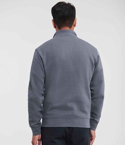 Russell Russell Athletic Authentic Zip Neck Sweatshirt Convoy Grey