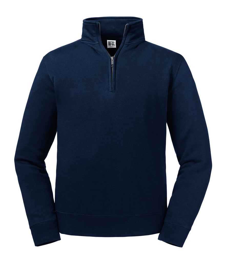 Russell Russell Athletic Authentic Zip Neck Sweatshirt French Navy