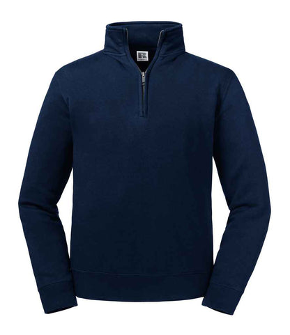 Russell Russell Athletic Authentic Zip Neck Sweatshirt French Navy