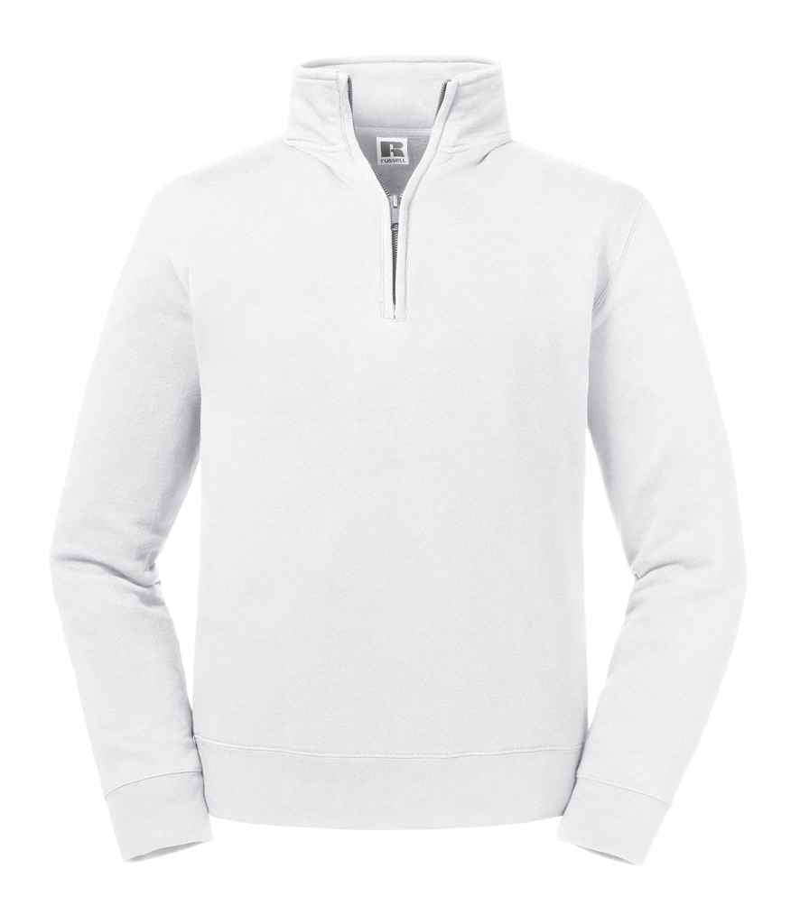 Russell Russell Athletic Authentic Zip Neck Sweatshirt White