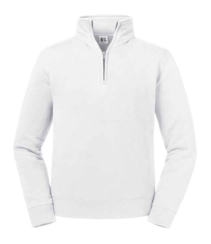 Russell Russell Athletic Authentic Zip Neck Sweatshirt White