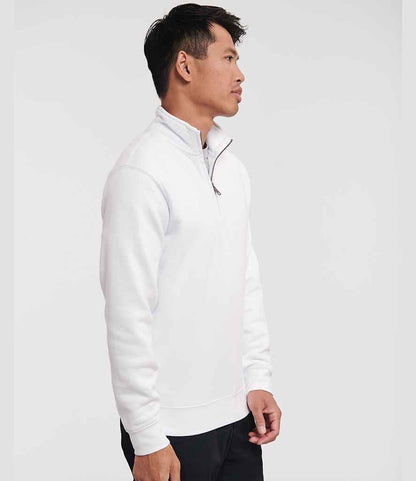 Russell Russell Athletic Authentic Zip Neck Sweatshirt White