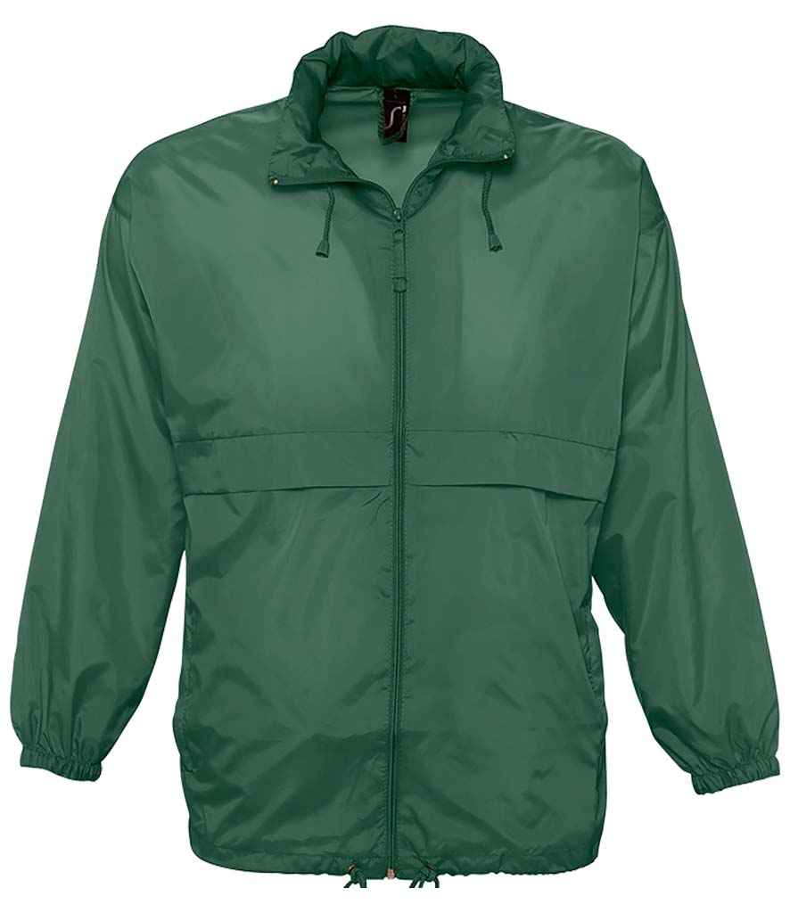 SOL'S Unisex Surf Windbreaker Jacket - Forest Green