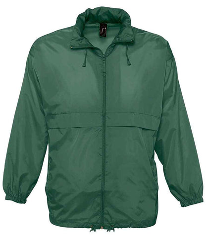 SOL'S Unisex Surf Windbreaker Jacket - Forest Green