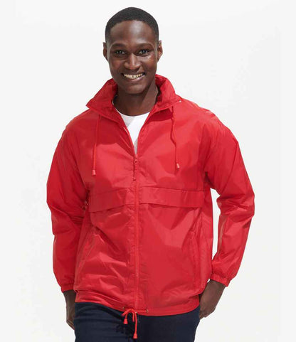 SOL'S Unisex Surf Windbreaker Jacket - Red