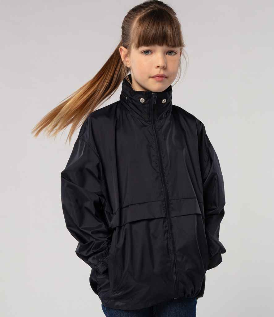 SOL'S Kids Surf Windbreaker Jacket - Black