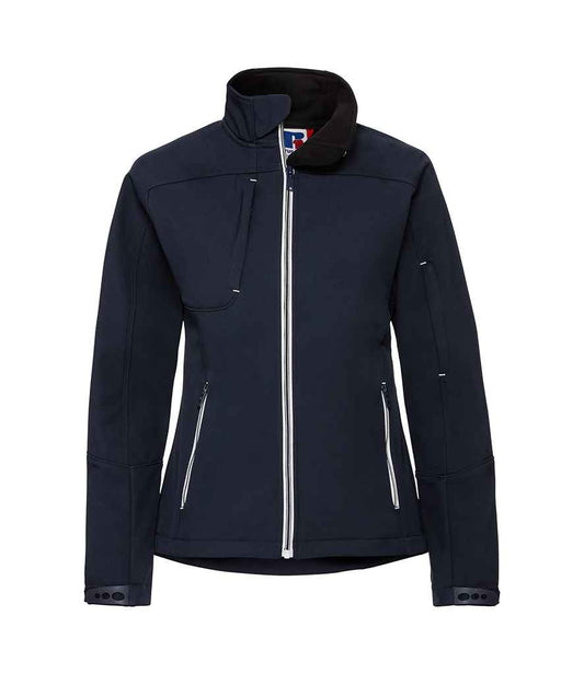 Russell Athletic Ladies Bionic Soft Shell Jacket in French Navy