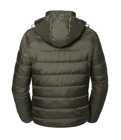 Russell Russell Athletic Hooded Nano Padded Jacket Dark Olive