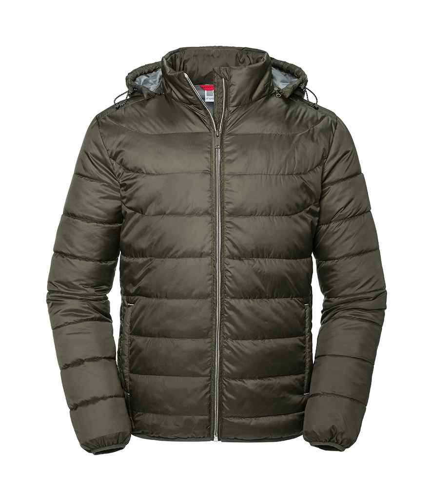 Russell Russell Athletic Hooded Nano Padded Jacket Dark Olive