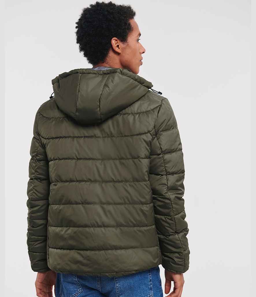 Russell Russell Athletic Hooded Nano Padded Jacket Dark Olive