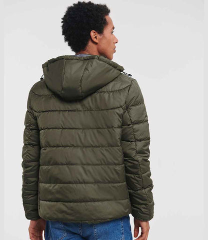 Russell Russell Athletic Hooded Nano Padded Jacket Dark Olive